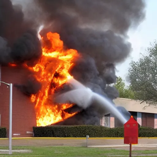 Image similar to school on fire