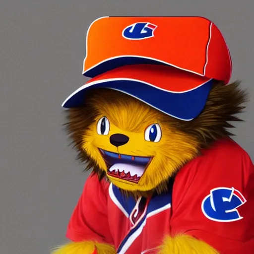 Image similar to suprised anime Portrait of Youppi the Habs Montreal Canadiens Mascot as a very sad and menacing pokemon, highly detailed anime, high evolution, 1993, legendary, smooth, sharp focus, dynamic lighting, intricate, trending on ArtStation, shiny Youppi as suprised pikachu, illustration pokemon, art by WLOP