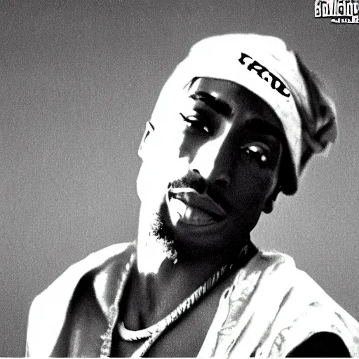 Image similar to Tupac Shakur, screenshot from a 2012s anime