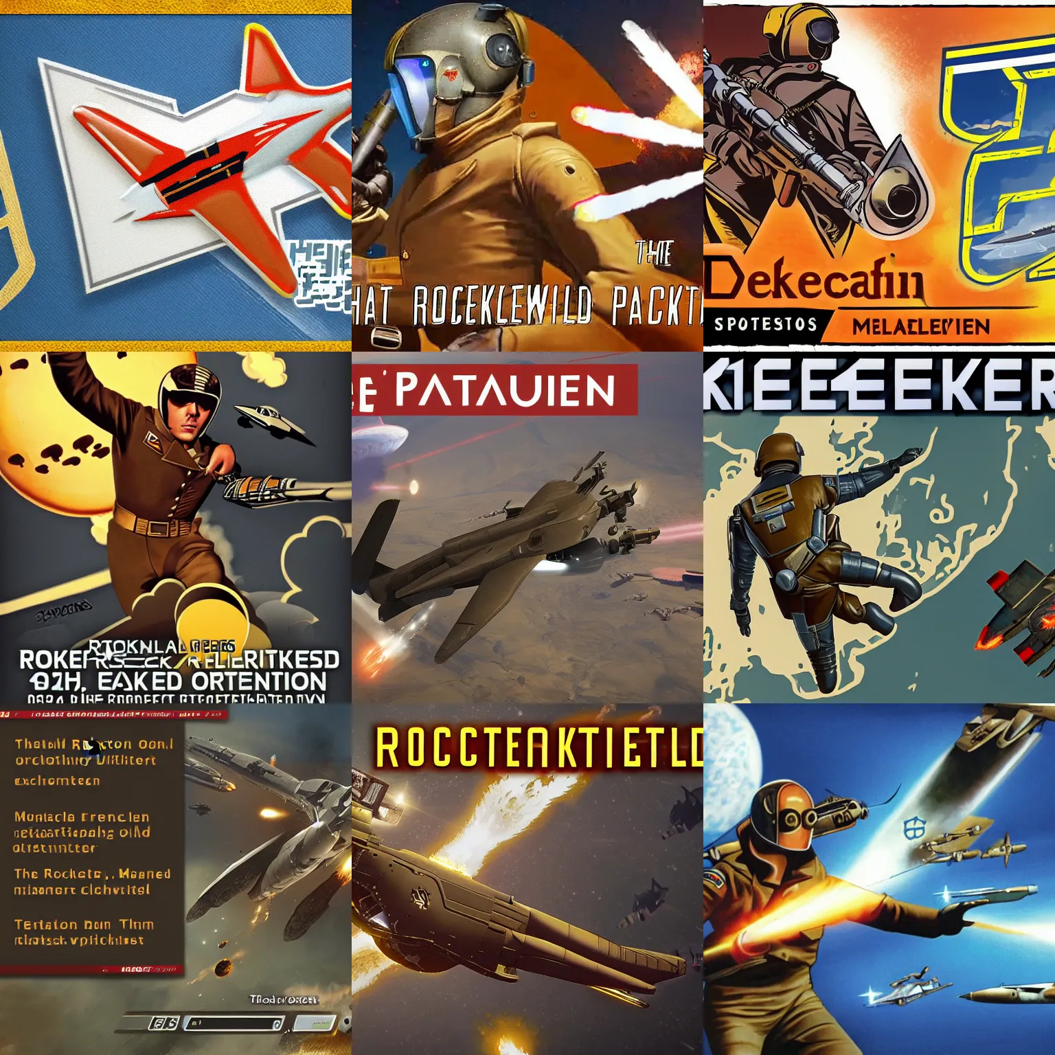 Prompt: The Rocketeer classified military operation patch