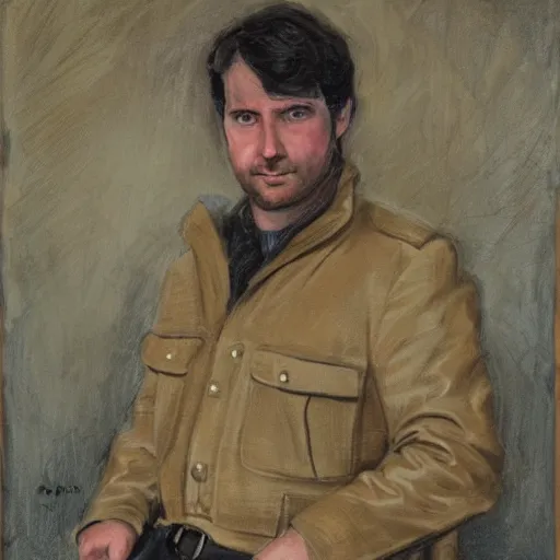 Prompt: portrait of james gurney in the style of james gurney