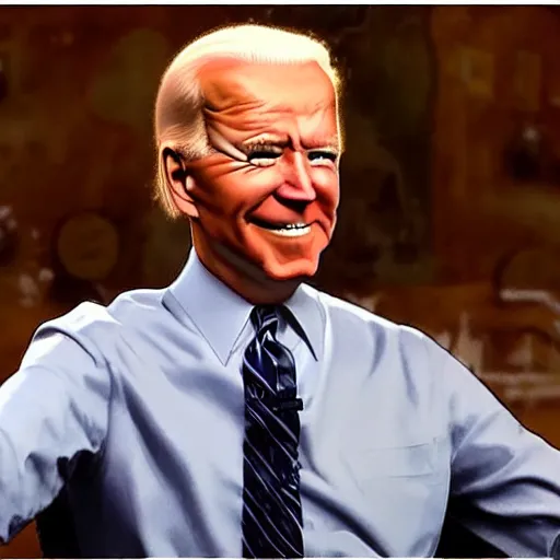 Image similar to joe biden as a liquid terminator