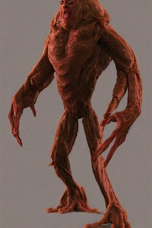 Image similar to thing from movie thing, flesh realistic shapeless transform