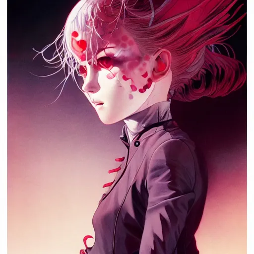 Image similar to prompt : antivampire character portrait soft light painted by james jean and katsuhiro otomo and erik jones, inspired by evangeleon anime, smooth face feature, intricate oil painting, high detail illustration, sharp high detail, manga and anime 1 9 9 9