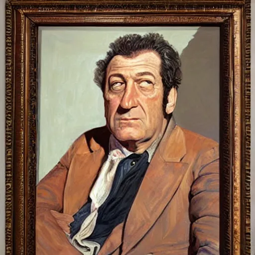 Image similar to portrait of joaquim de almeida, painting by paula rego, high detail, high resolution