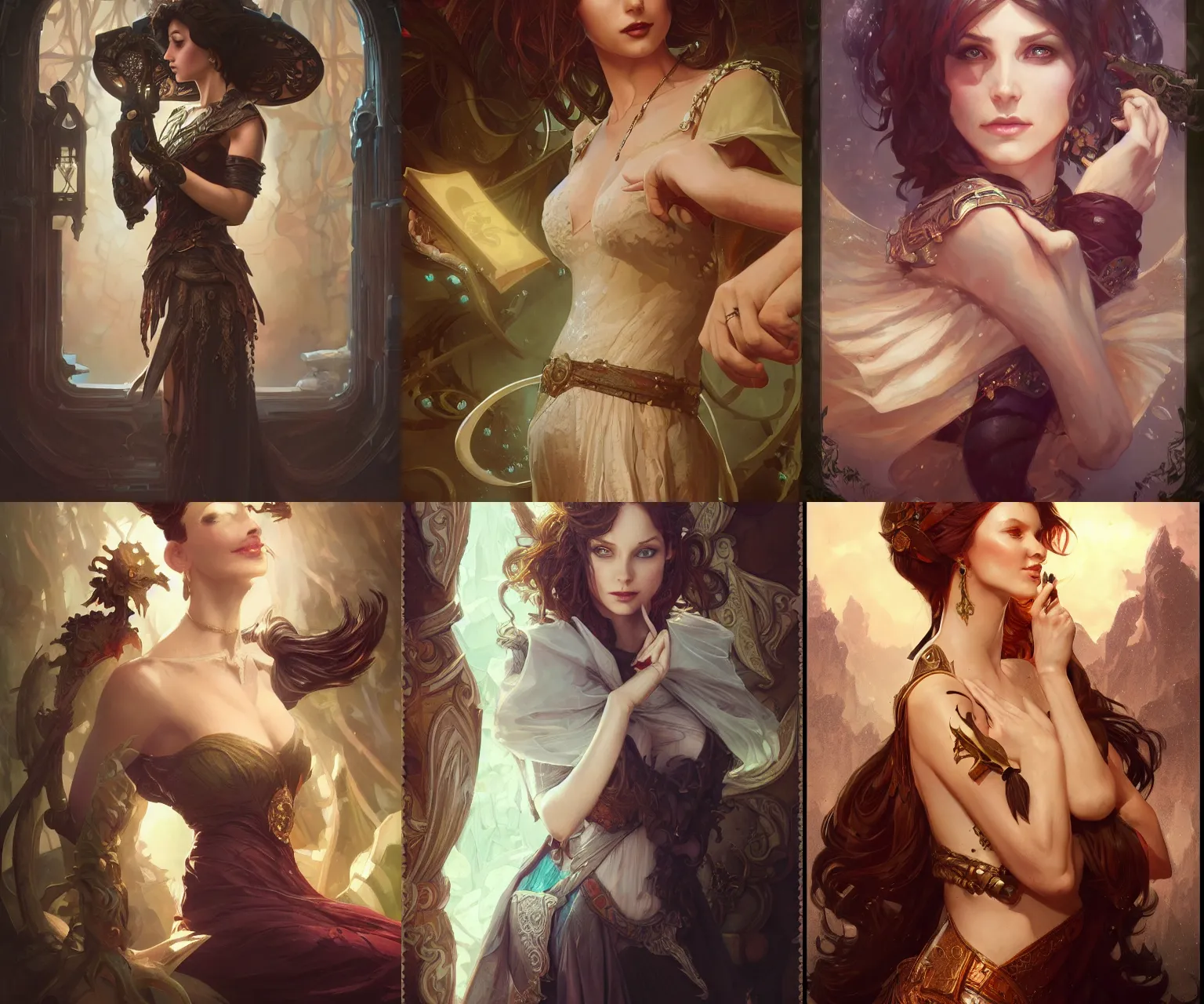 Prompt: photography of amy yasbeck, deep focus, d & d, fantasy, intricate, elegant, highly detailed, digital painting, artstation, concept art, matte, sharp focus, illustration, hearthstone, art by artgerm and greg rutkowski and alphonse mucha