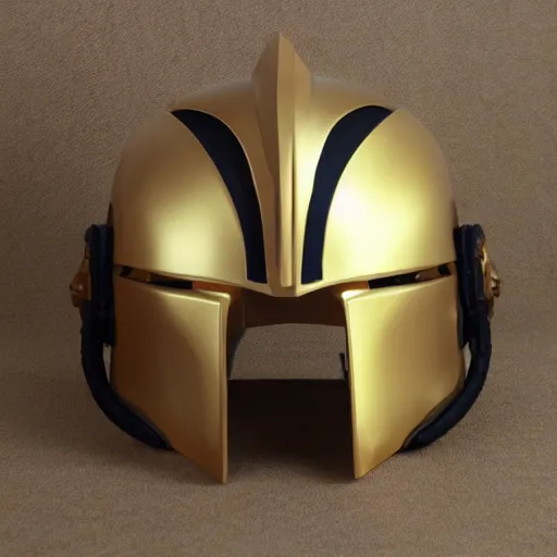 Prompt: golden mandalorian helmet crown