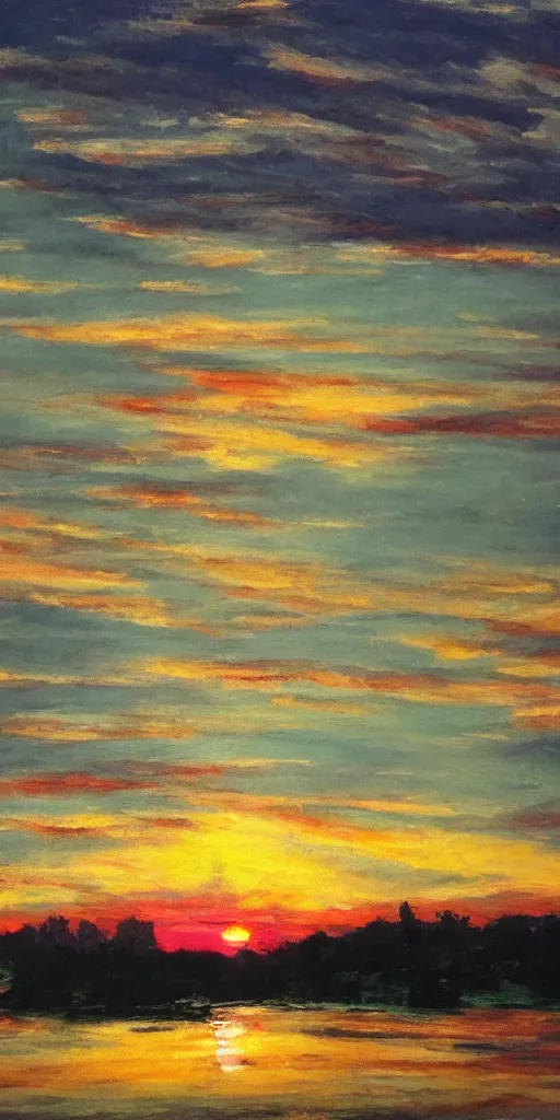 Image similar to a sunset