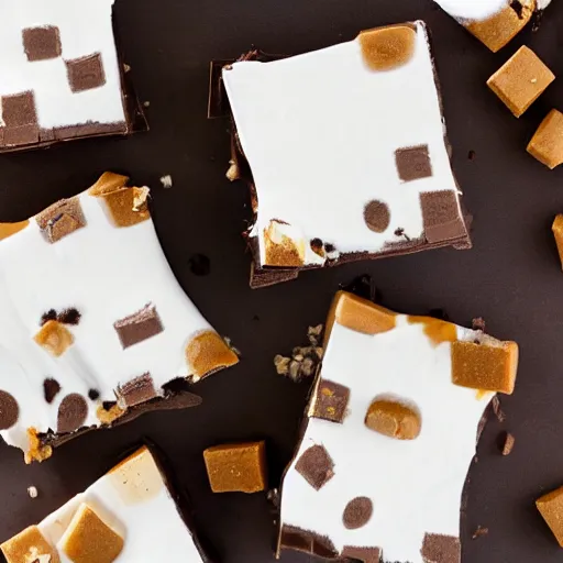 Prompt: smores fudge bars