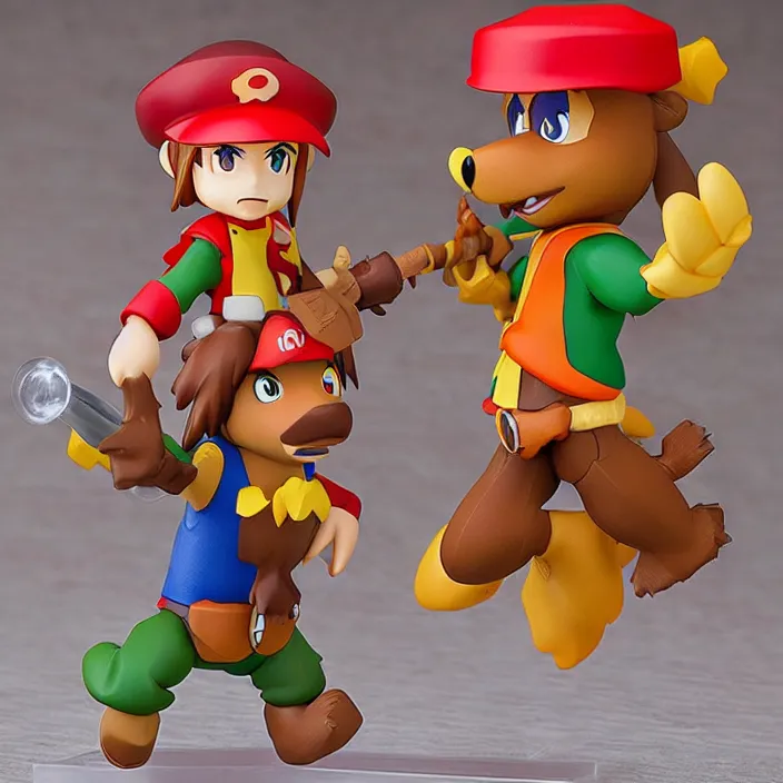 Image similar to Banjo Kazooie, An anime Nendoroid of Banjo Kazooie, figurine, detailed product photo