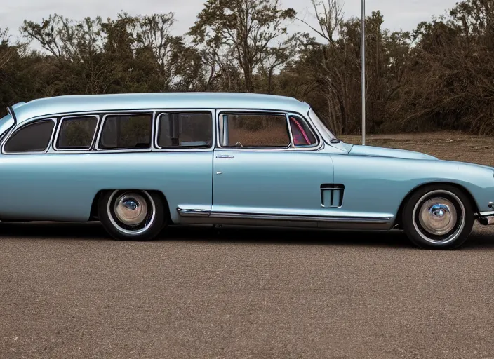 Prompt: photo still of a station wagon with open!!! gullwing doors!!! gullwing doors gullwing doors!!!, 8 k, 5 2 mm f 1 2