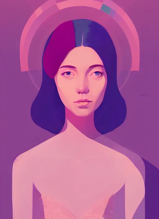 Prompt: a portrait of a pretty young lady by james gilleard