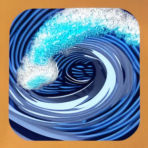 Image similar to tubular ocean wave that is a portal to another dimension