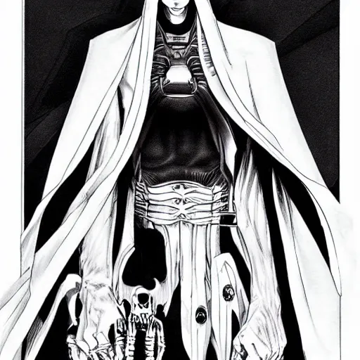 Prompt: Grim Reaper by Takeshi Obata