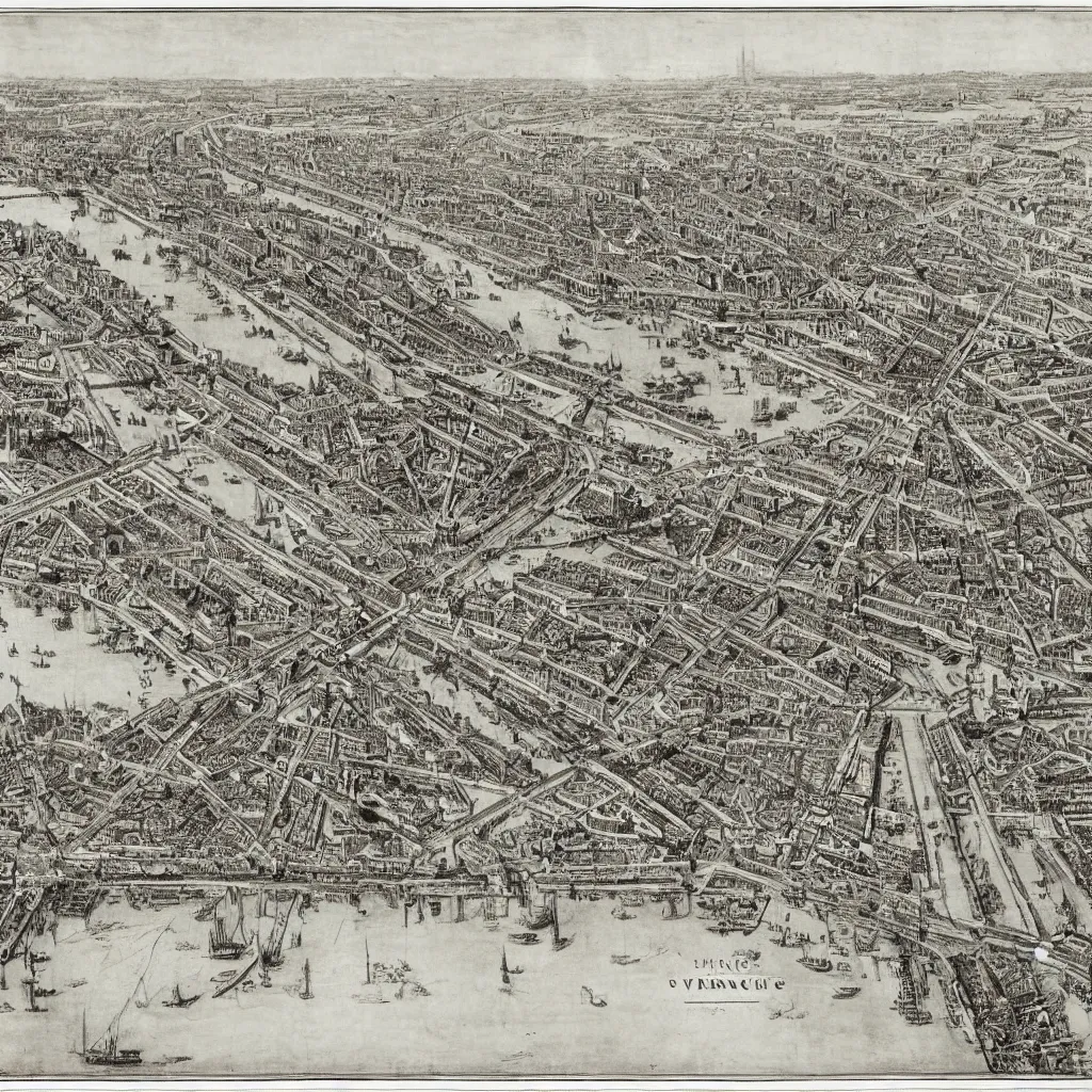 Image similar to the bridges of venice by piranesi, historic map, ancient venice map, composition, cinematic, rule, grid