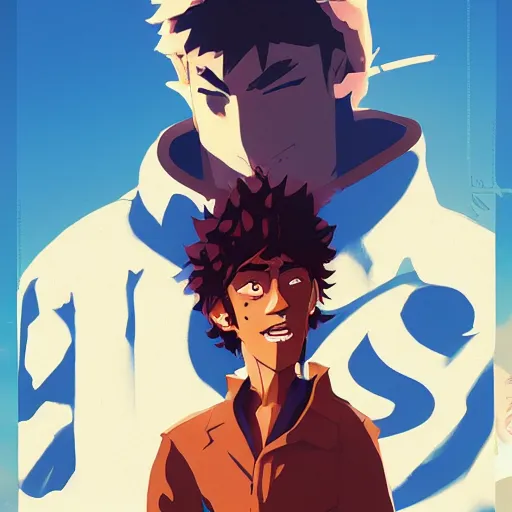 Image similar to face icon stylized minimalist cowboy bebop, loftis, cory behance hd by jesper ejsing, by rhads, makoto shinkai and lois van baarle, ilya kuvshinov, rossdraws global illumination