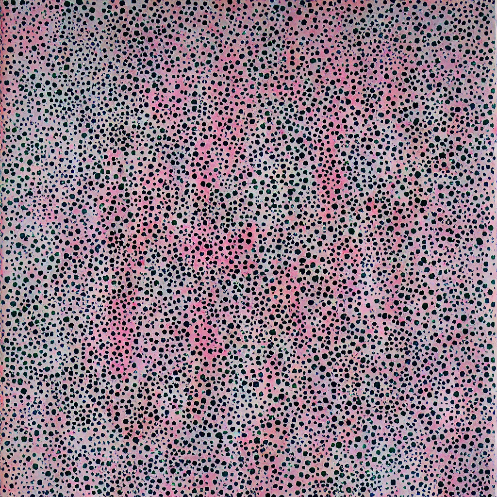 Image similar to camouflage made of hearts, smiling, abstract, rei kawakubo artwork, cryptic, dots, stipple, lines, splotch, color tearing, pitch bending, color splotches, dark, ominous, eerie, minimal, points, technical, old painting