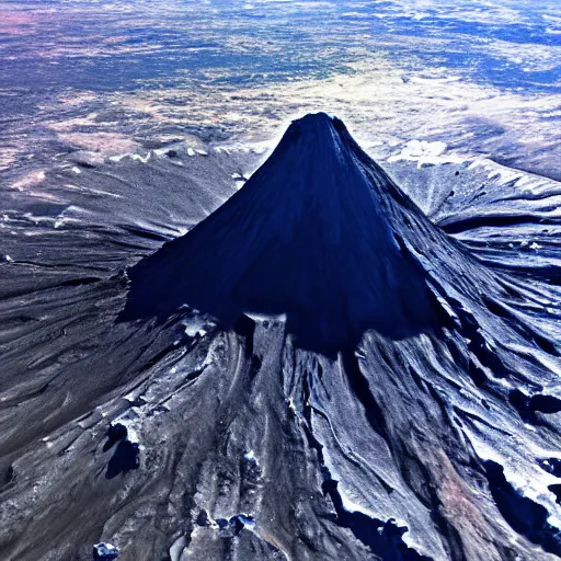 Prompt: volcano eruption made out of ice