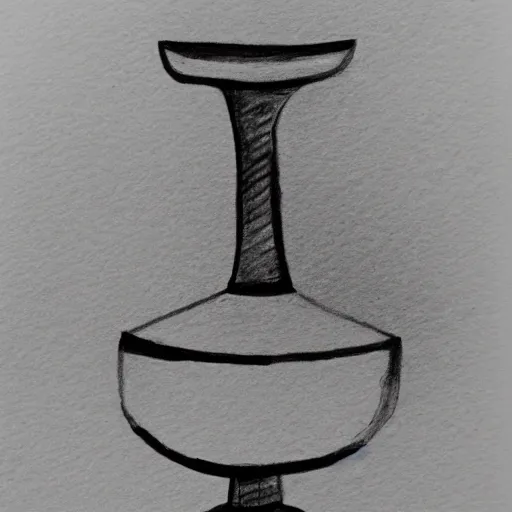 Image similar to simple ink drawing of a crystal chalice