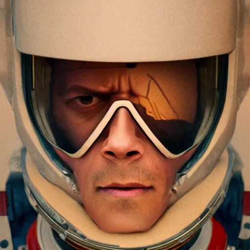 Image similar to hyperrealistic mixed media image of johnny knoxville as the astronaut in the martian the movie, stunning 3 d render inspired art by istvan sandorfi and greg rutkowski, perfect facial symmetry, realistic, highly detailed attributes and atmosphere, dim volumetric cinematic lighting, 8 k octane extremely hyper - detailed render, post - processing, masterpiece,