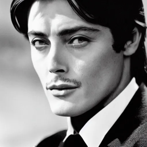 Image similar to a perfect portrait of Alain Delon