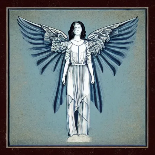 Prompt: a blueprint of a seraphim