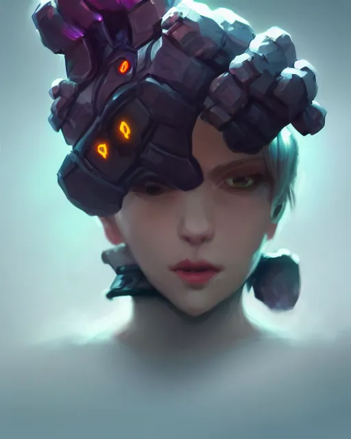 Prompt: a tiny creature with a huge power glove, bust shot, smooth, intricate, elegant, power aura, digital painting, artstation, concept art, sharp focus, illustration, art by jason chan and riot studios,