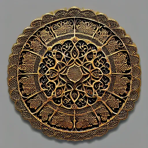 Prompt: gorgeous ornated bronze realistic detailed makkah city wall decoration with filigree, islamic