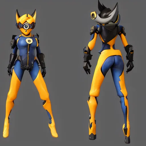 Prompt: anonymous mask, overwatch tracer model