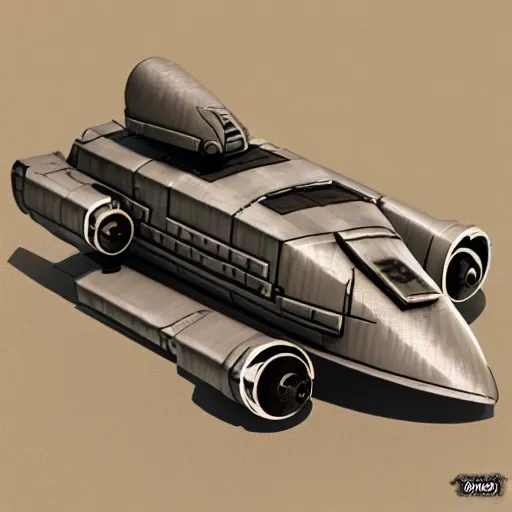 Prompt: dieselpunk spaceship