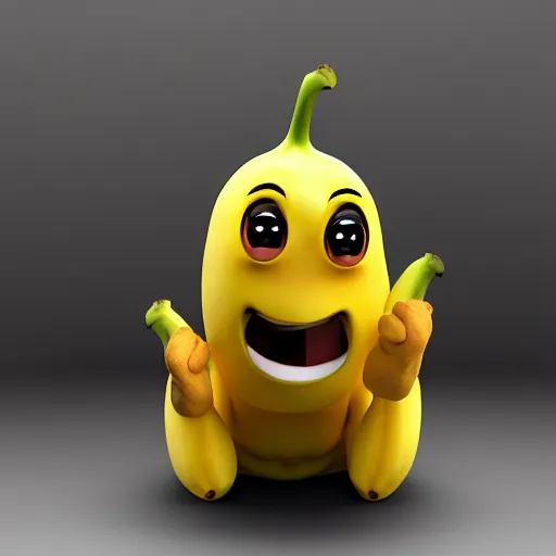 Image similar to friendly banana with a smile, highly detailed, extremely high quality, hd, 4 k, 8 k, professional photographer, 4 0 mp, lifelike, top - rated, award winning, realistic, detailed lighting, detailed shadows, sharp, no blur, edited, corrected, trending