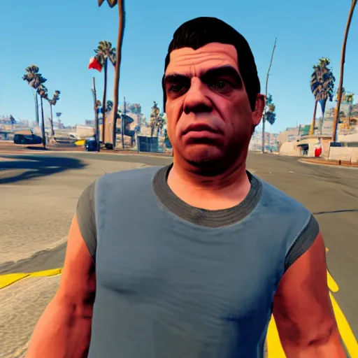 Prompt: Joey Diaz as a Grand Theft Auto 5 character