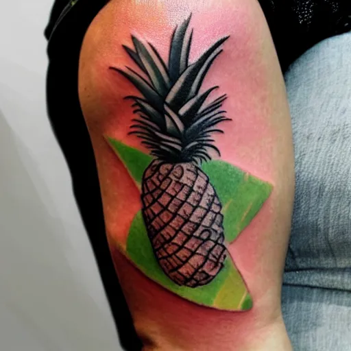 Traditional Pineapple Tattoo Idea  BlackInk