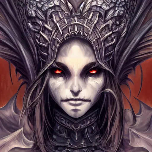 Prompt: undead half - dragon, anthropomorph, beautiful, detailed symmetrical close up portrait, intricate complexity, in the style of artgerm and ilya kuvshinov, magic the gathering art