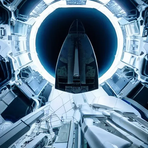 Prompt: a stunning photograph of a huge advanced spaceship getting built in space. Cinematic lighting. Beautiful composition. Epic. Stunning. High tech. Detailed. 😲