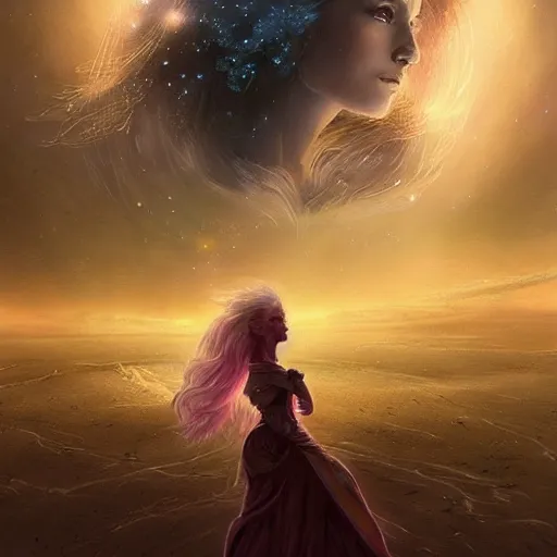 Prompt: epic portrait an starship being eaten by a space goddess, beauty, pretty face, glossy skin, stars, glowing, digital painting, artstation, concept art, soft light, hdri, smooth, sharp focus, illustration, fantasy, intricate, elegant, highly detailed, D&D, matte painting, in the style of Greg Rutkowski and Alphonse Mucha and artemisia, 8k, highly detailed, jurgens, rutkowski, bouguereau, pastoral, rustic, georgic