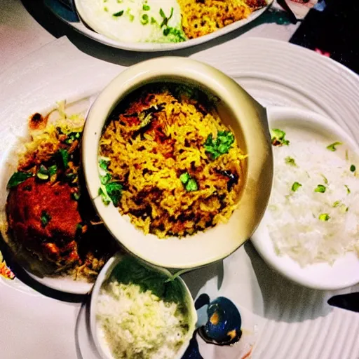 Image similar to high resolution photo of biryani, michelin star, very tasty, food photography, instagram, trending