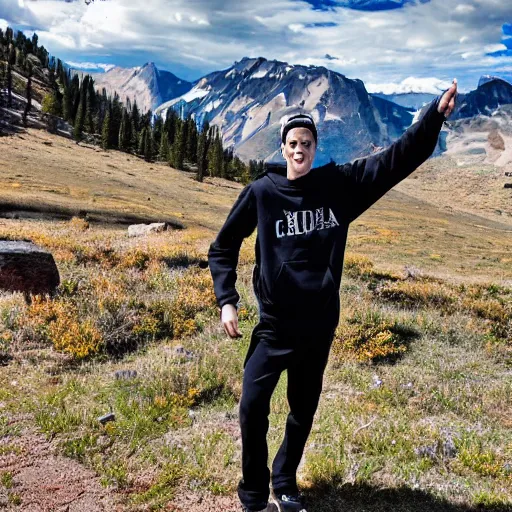 Image similar to pete davidson in colorado mountains in the background