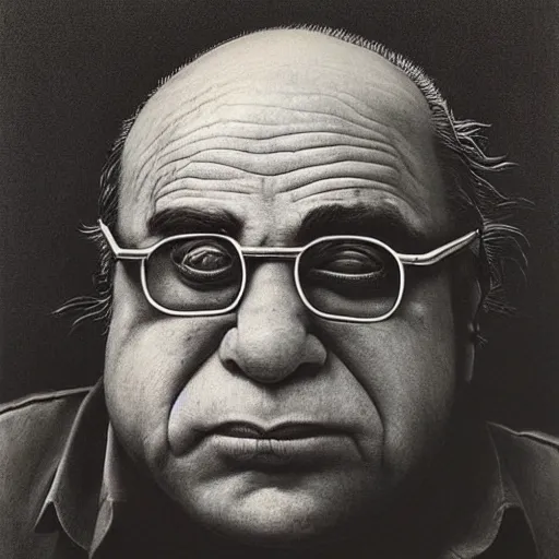 Image similar to portrait of danny devito by zdzisław beksinski