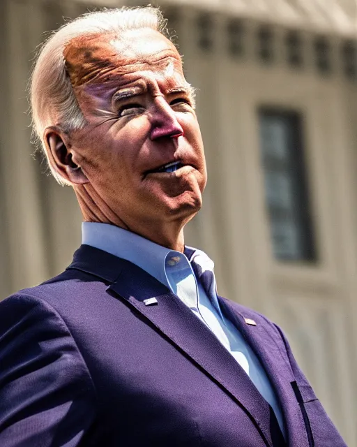 Prompt: Joe Biden as Thanos, DSLR portrait photography