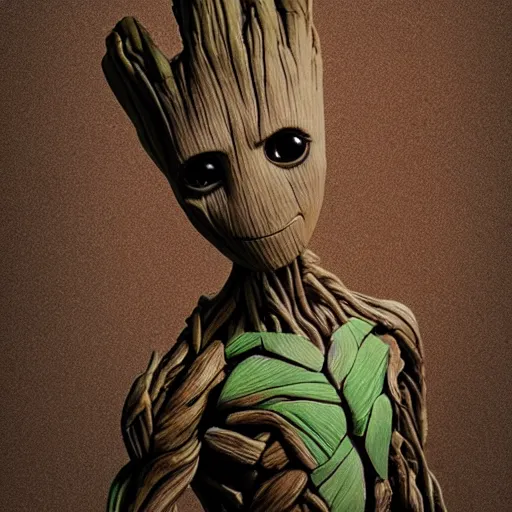 Prompt: groot as a gentleman, studio shot 1 0 0 mm, trending on behance, 8 k