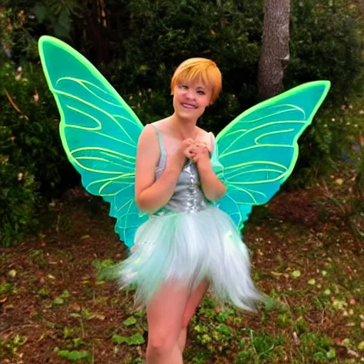 Prompt: christin hendricks as tinkerbell,