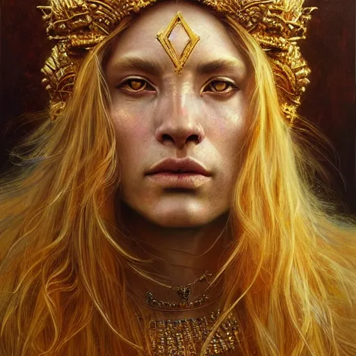 Image similar to highly detailed portrait of a majestic lioness queen in the form of a beautiful woman. d & d. art by donato giancola, alessio albi, ruan jia, martin schoeller. trending on artstation, intricate details, energetic composition, golden ratio, concept art, illustration, elegant art, global illuminaition