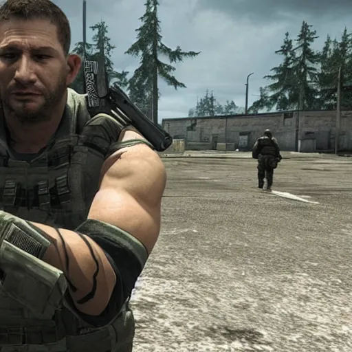 Image similar to chris redfield in escape from tarkov