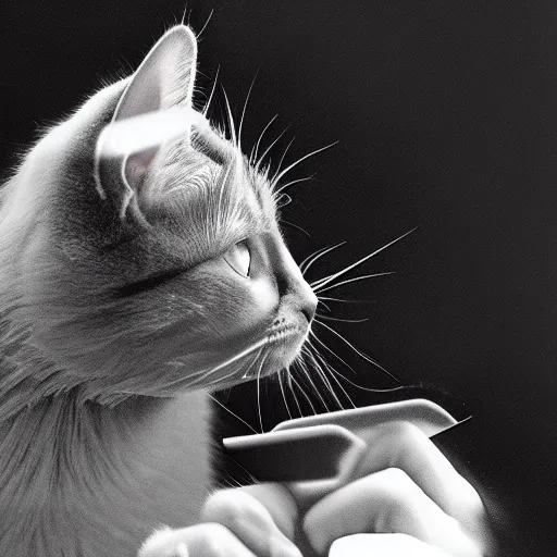 Image similar to cat and smoke, x ray, thermal imaging camera
