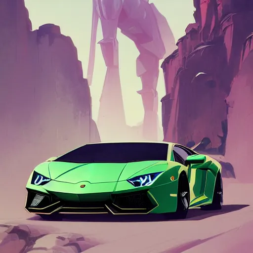 Prompt: lamborghini official fanart behance hd artstation by jesper ejsing, by rhads, makoto shinkai and lois van baarle, ilya kuvshinov, ossdraws, by feng zhu and loish and laurie greasley, victo ngai, andreas rocha, john harris