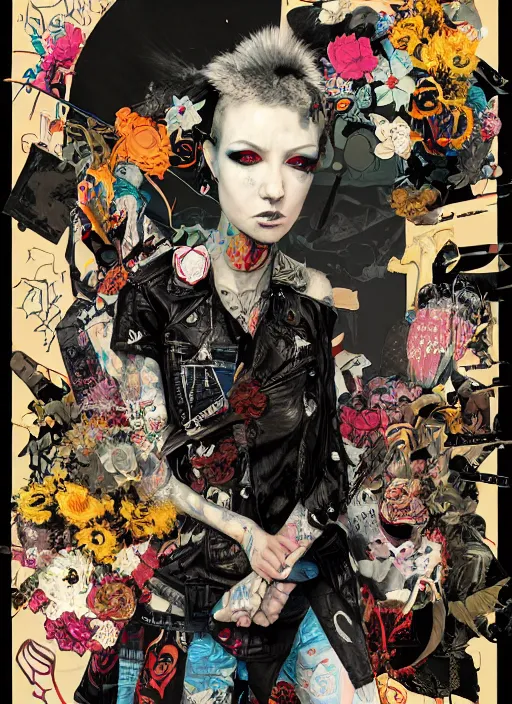 Image similar to a punk rock woman by james jean, brian despain, will murai, linn olofsdotter, sam weber, jinyoung shin, joy ang, andrey gordeev, mark verhaagen, paul davey, craig mullins, shane prigmore, ryohei hase, andrew wyeth, szukalski