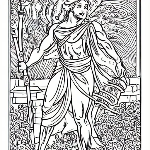 Image similar to greek mythology colouring pages