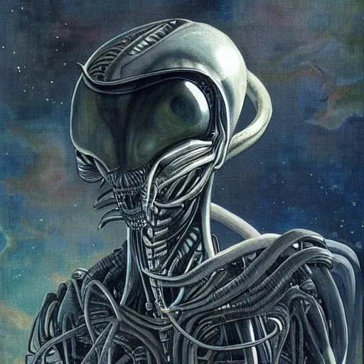 Prompt: alien by viktor vasnetsov