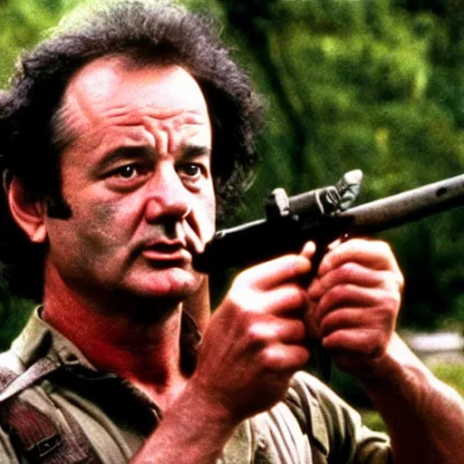 Image similar to bill murray is john rambo